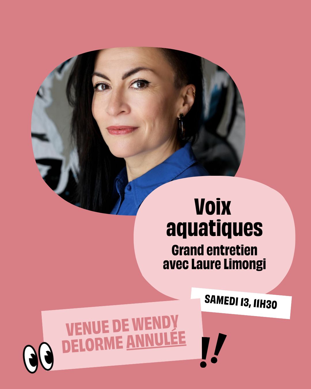ANNONCE DE CE SAMEDI 13 JUIN : Annulation Wendy Delorme }}